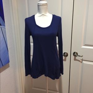 BCBG Dark Blue Tunic Top